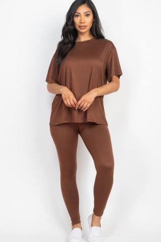 Oversized T-shirt & Leggings Set - Wear Arielle