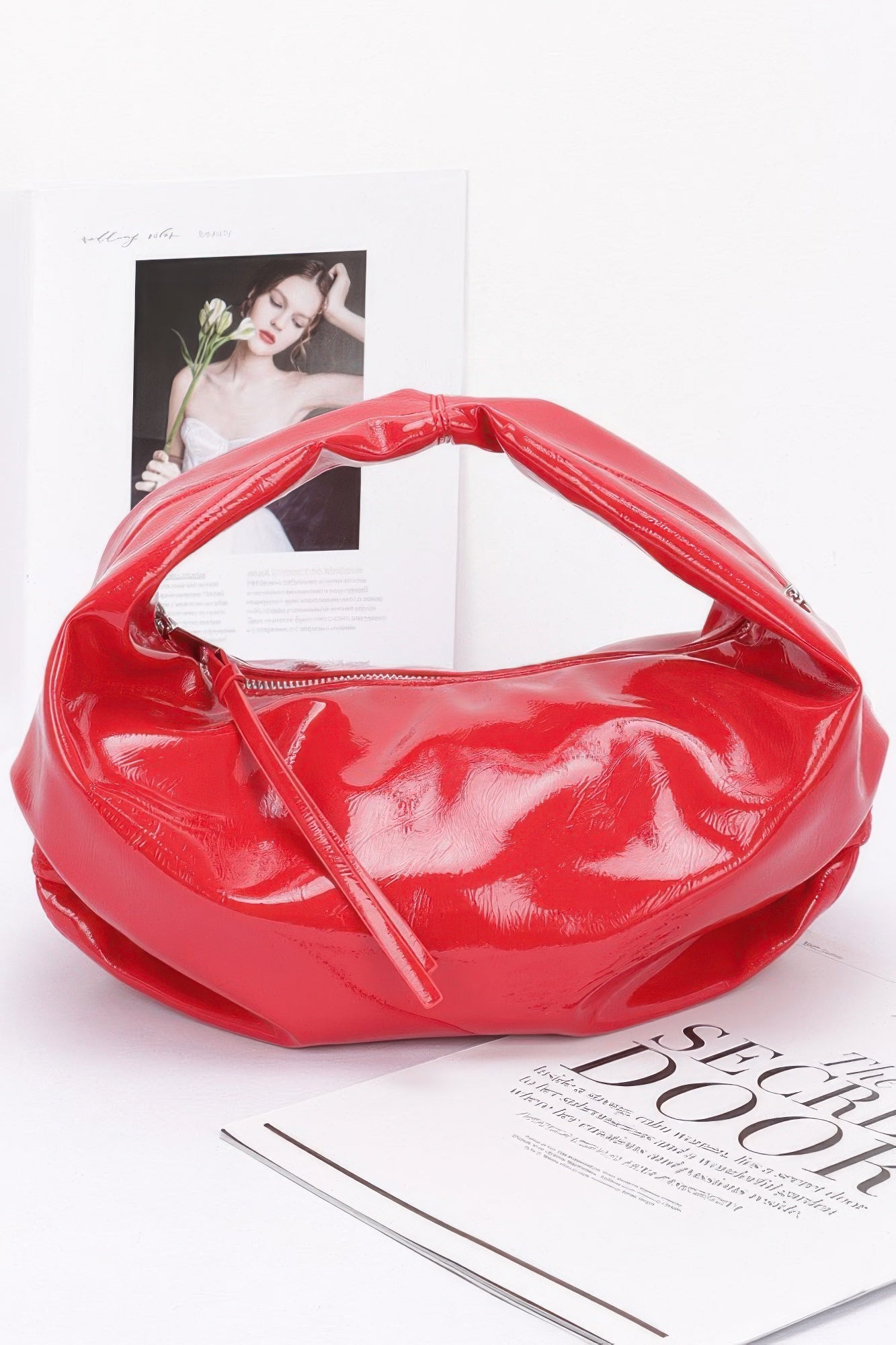 Patent Leather Hobo Bag - Wear Arielle