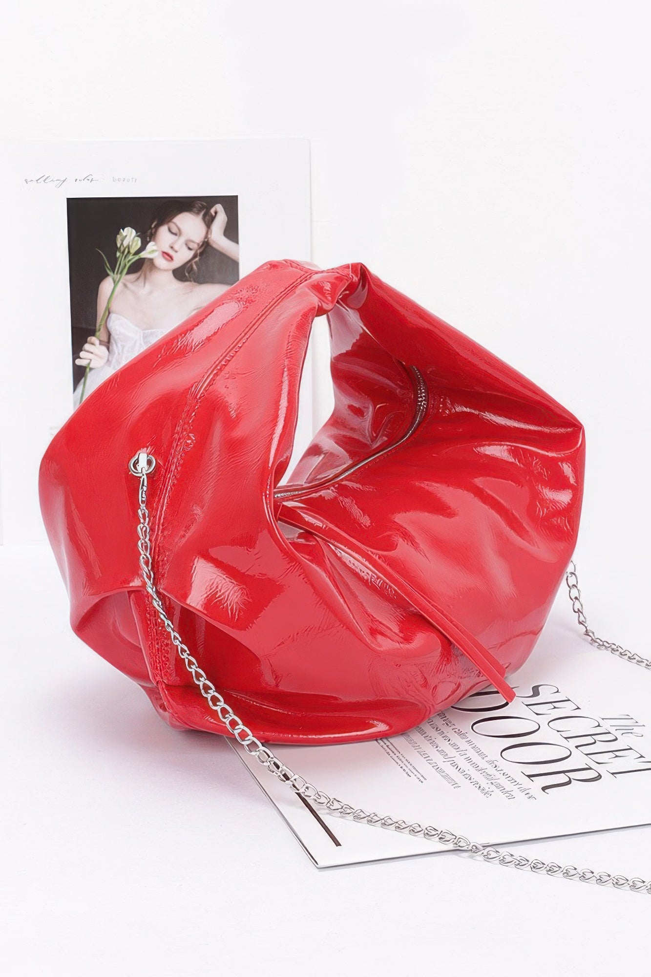Patent Leather Hobo Bag - Wear Arielle