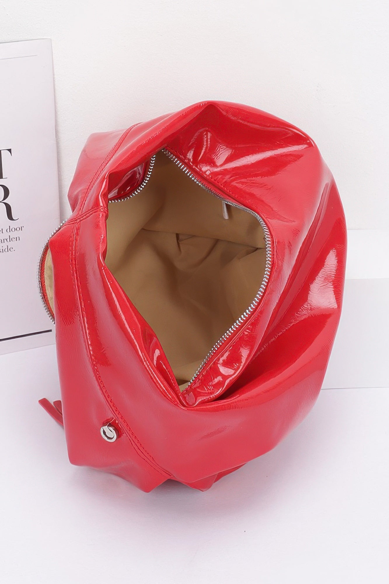 Patent Leather Hobo Bag - Wear Arielle