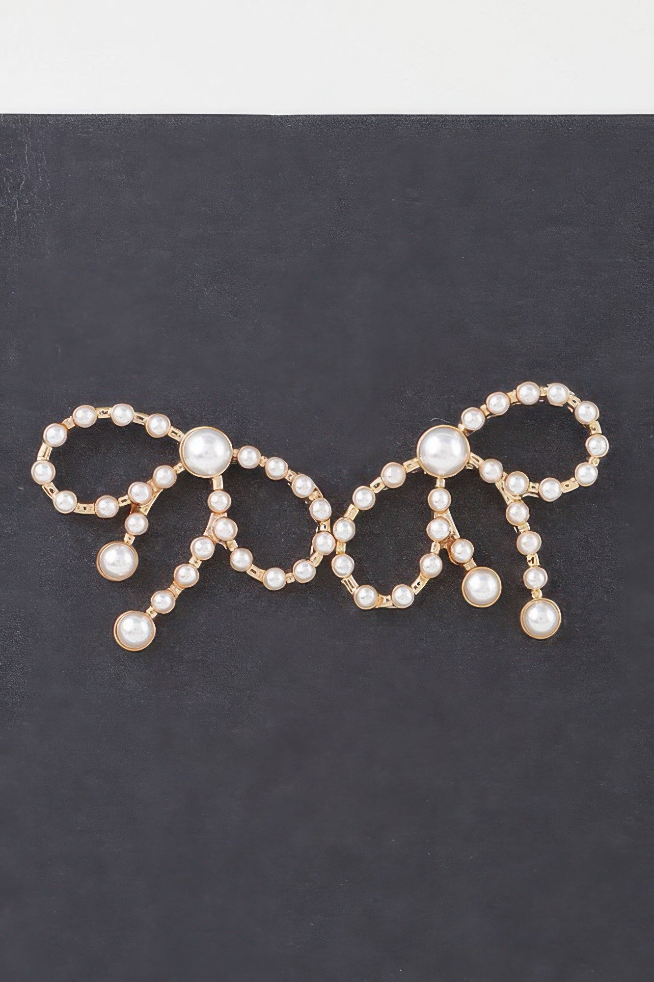 Pearled Ribbon Stud Earrings - Wear Arielle
