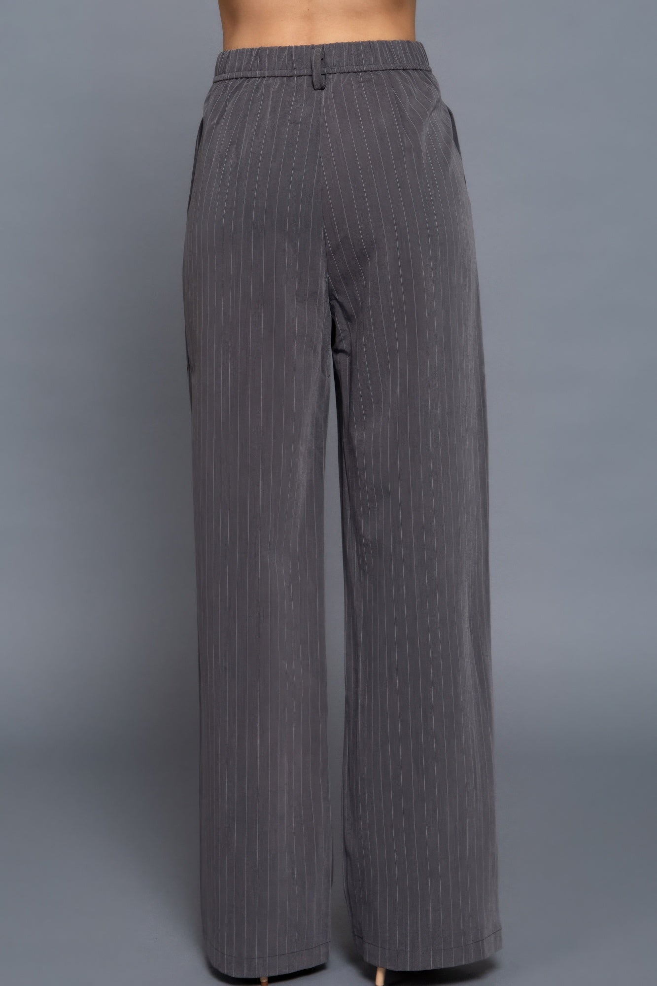 Pin Stripe Woven Straight Pants - Wear Arielle