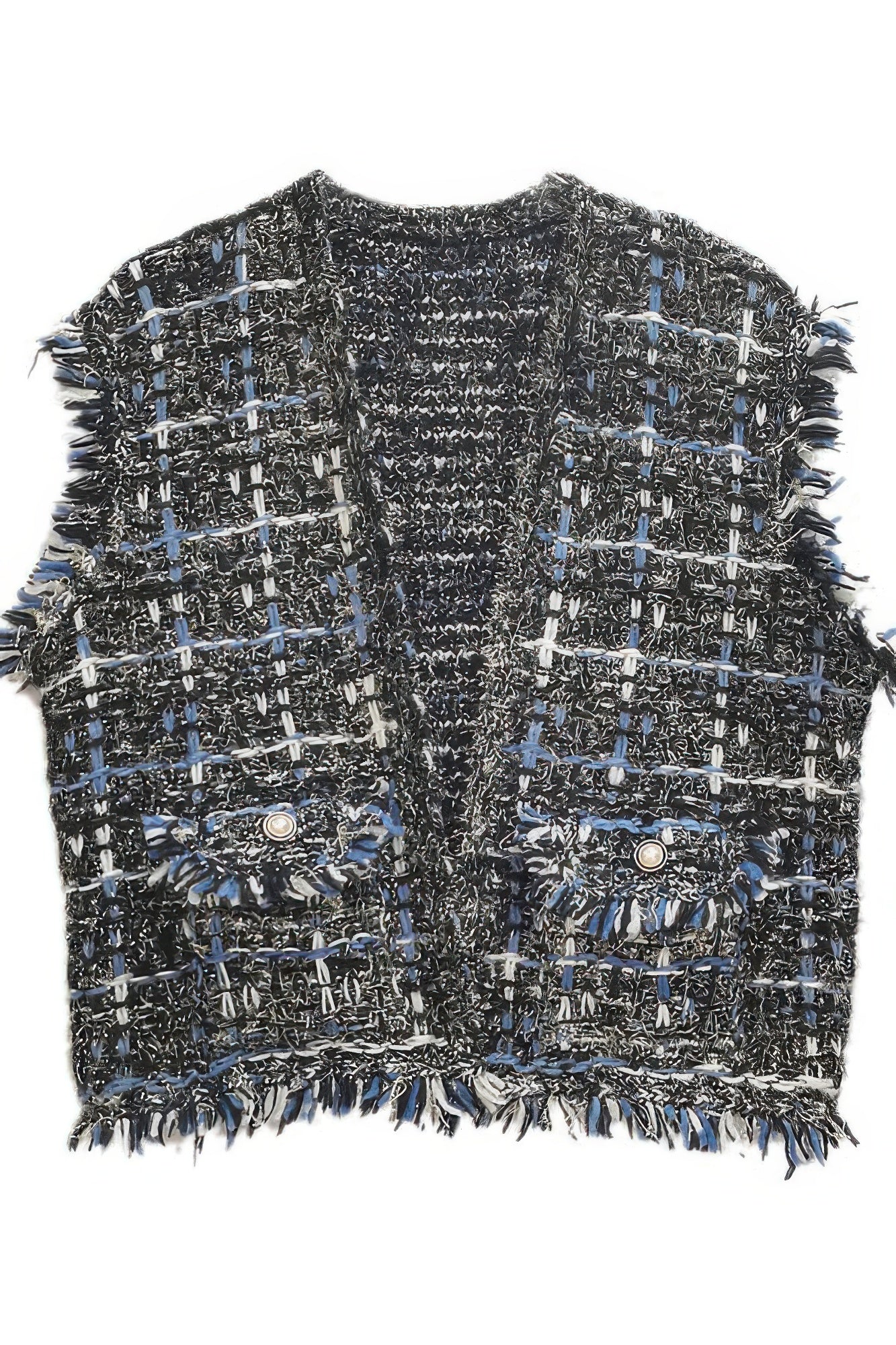 Plaid Tweed Vest - Wear Arielle