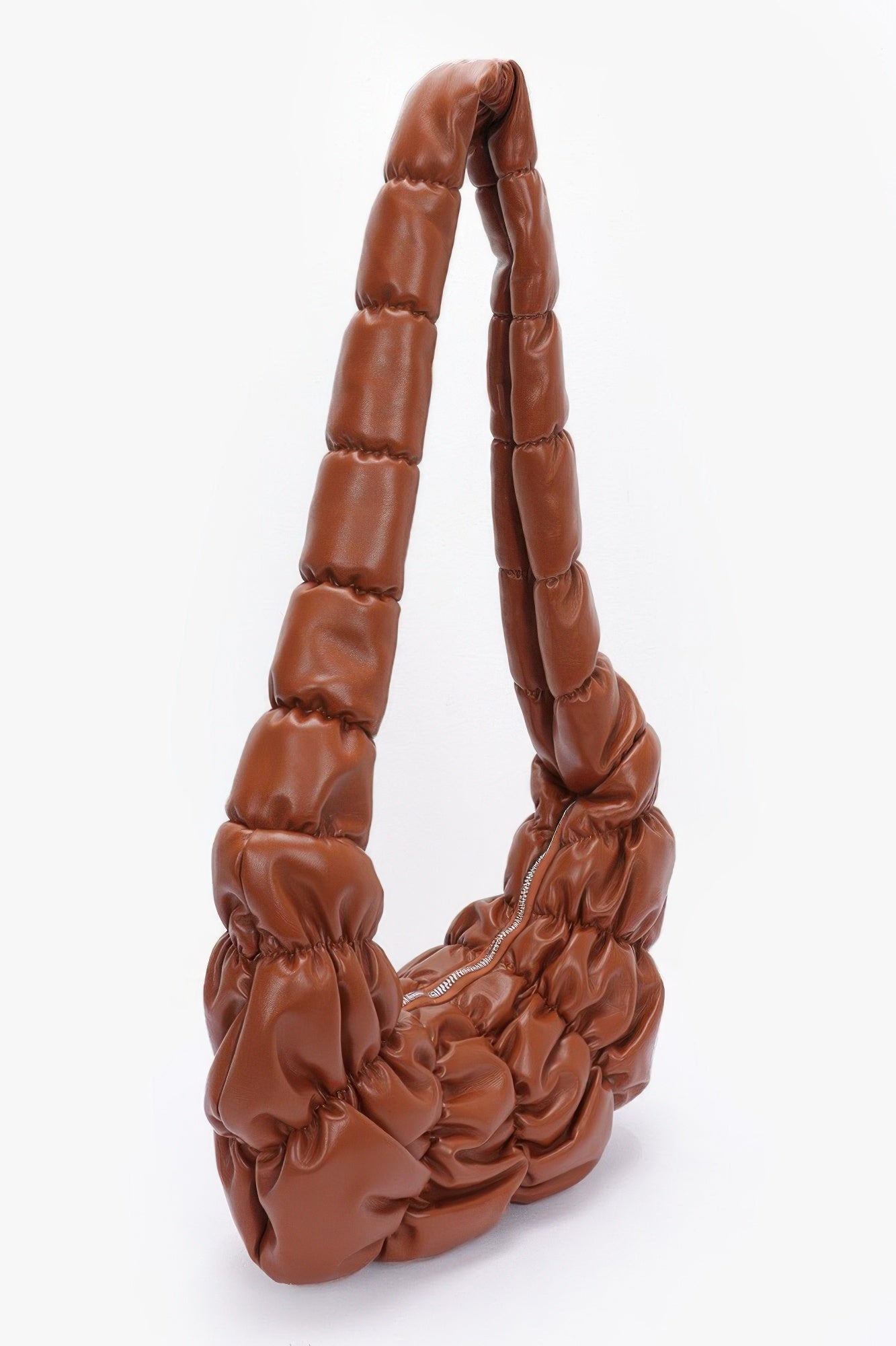 Pleated Faux Leather Crossbody Bag - Wear Arielle