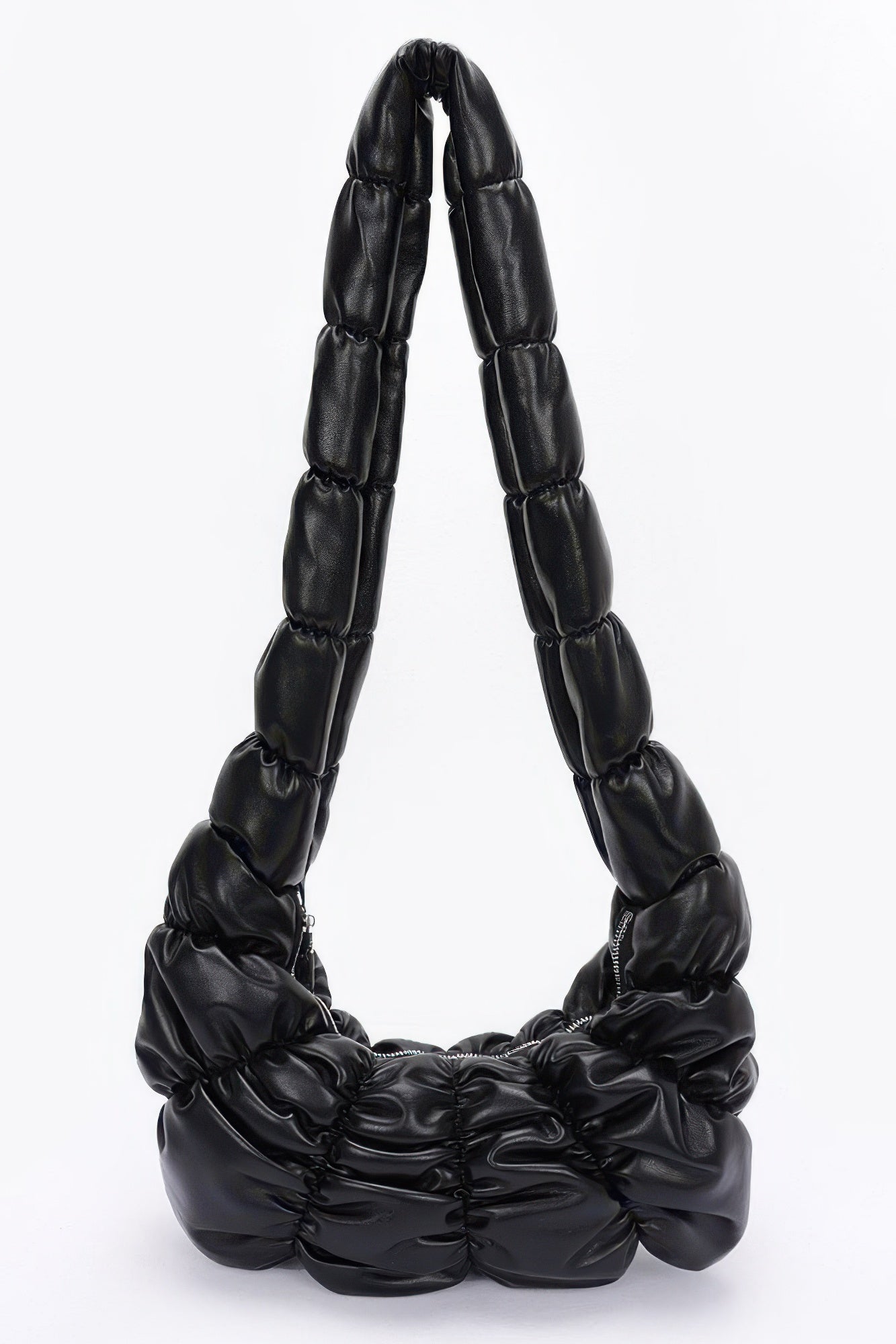 Pleated Faux Leather Crossbody Bag - Wear Arielle