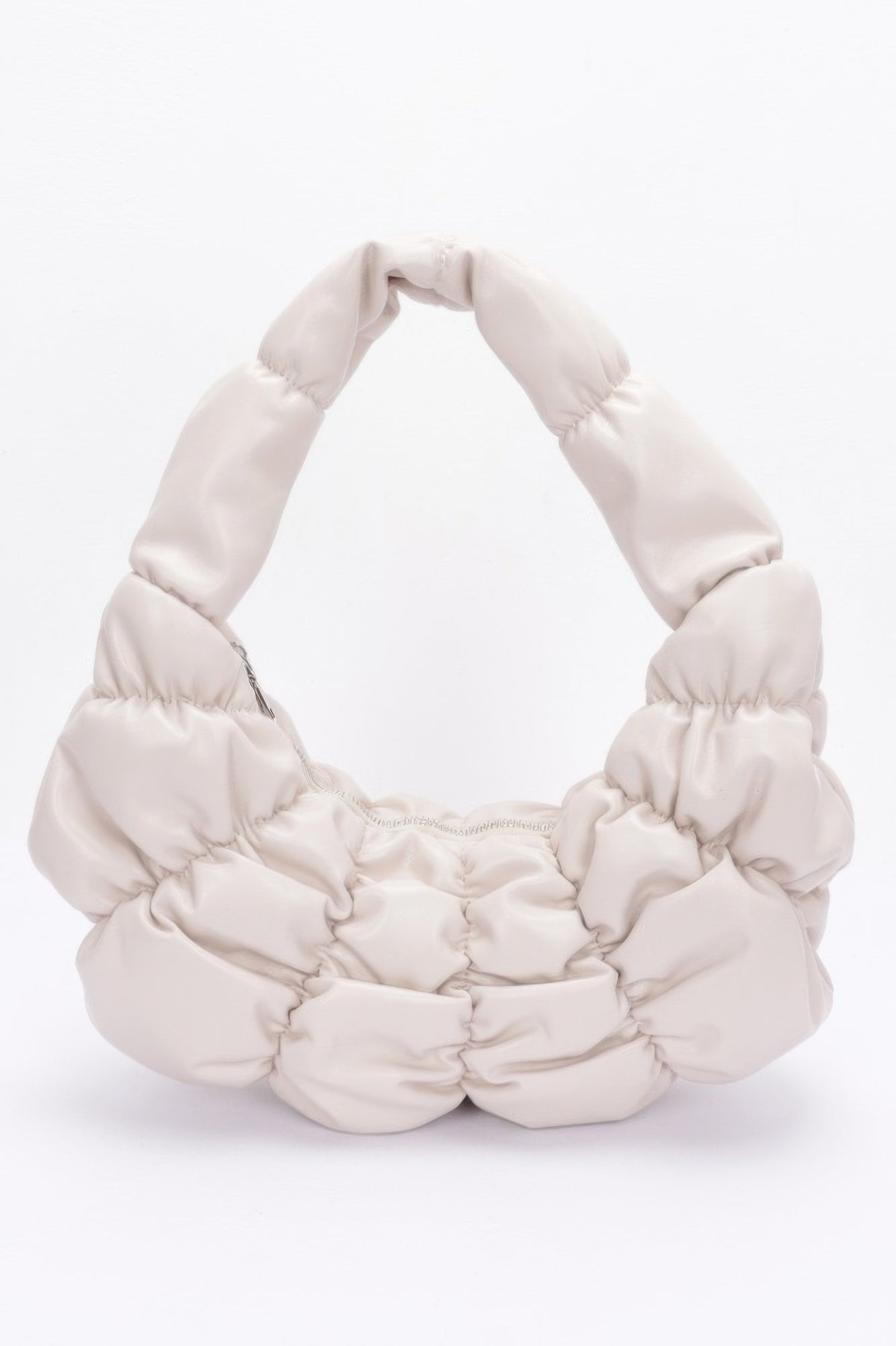 Pleated Faux Leather Shoulder Bag - Wear Arielle