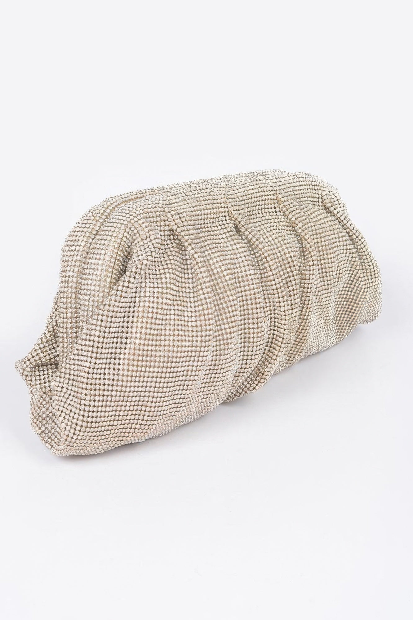 Pleated Rhinestone Party Clutch - Wear Arielle