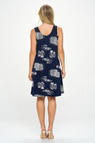 Plus Size Bns Print Missy Tank Dress - Wear Arielle