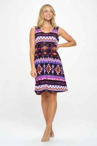 Plus Size Bns Print Missy Tank Dress - Wear Arielle