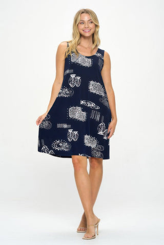 Plus Size Bns Print Missy Tank Dress - Wear Arielle
