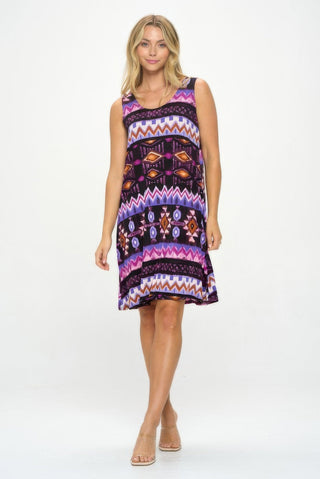 Plus Size Bns Print Missy Tank Dress - Wear Arielle