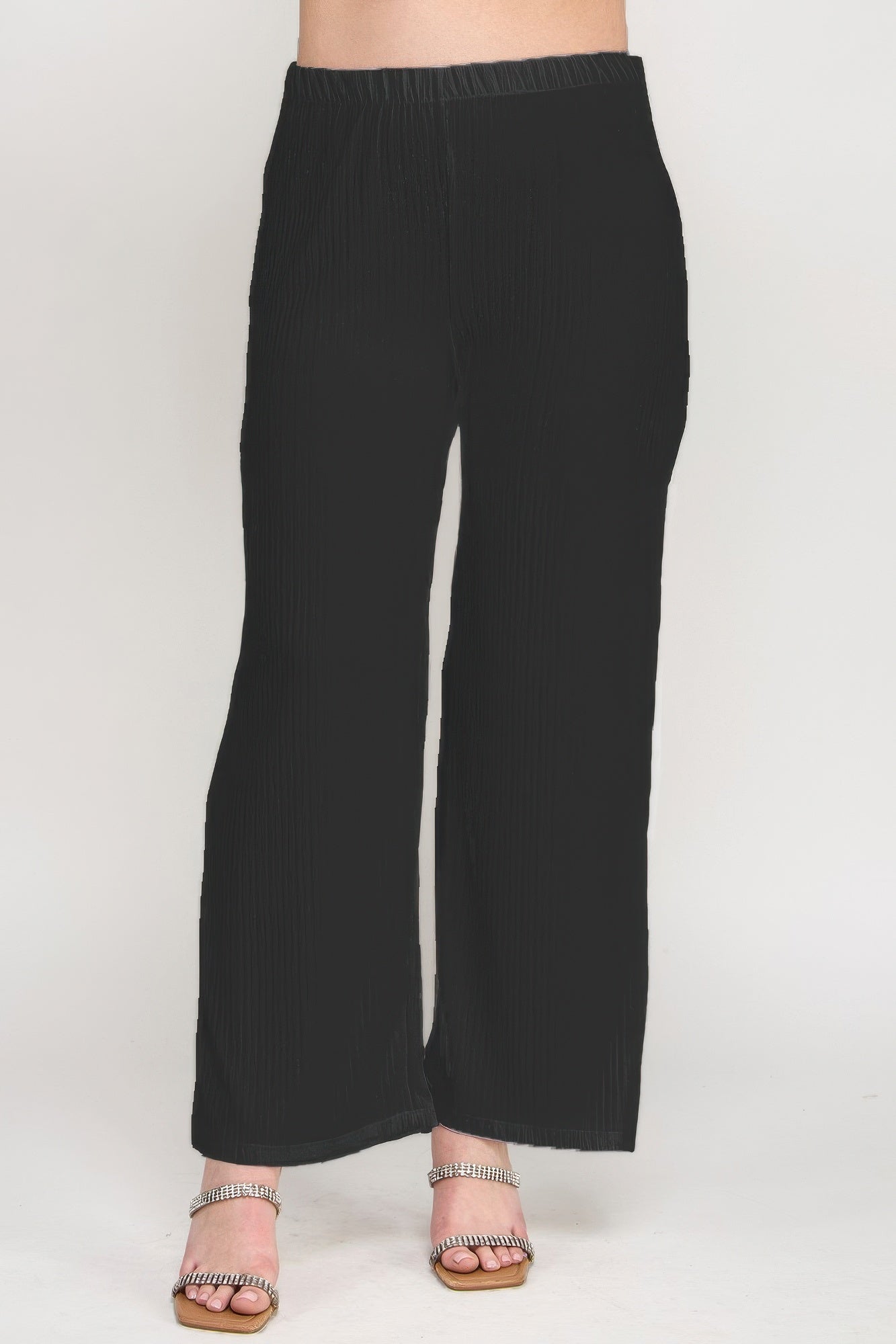 Plus Size Crinkle Knit Pants - Wear Arielle