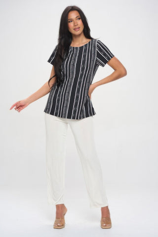 Plus Size Hit Boat Nk Short Sl Top - Wear Arielle