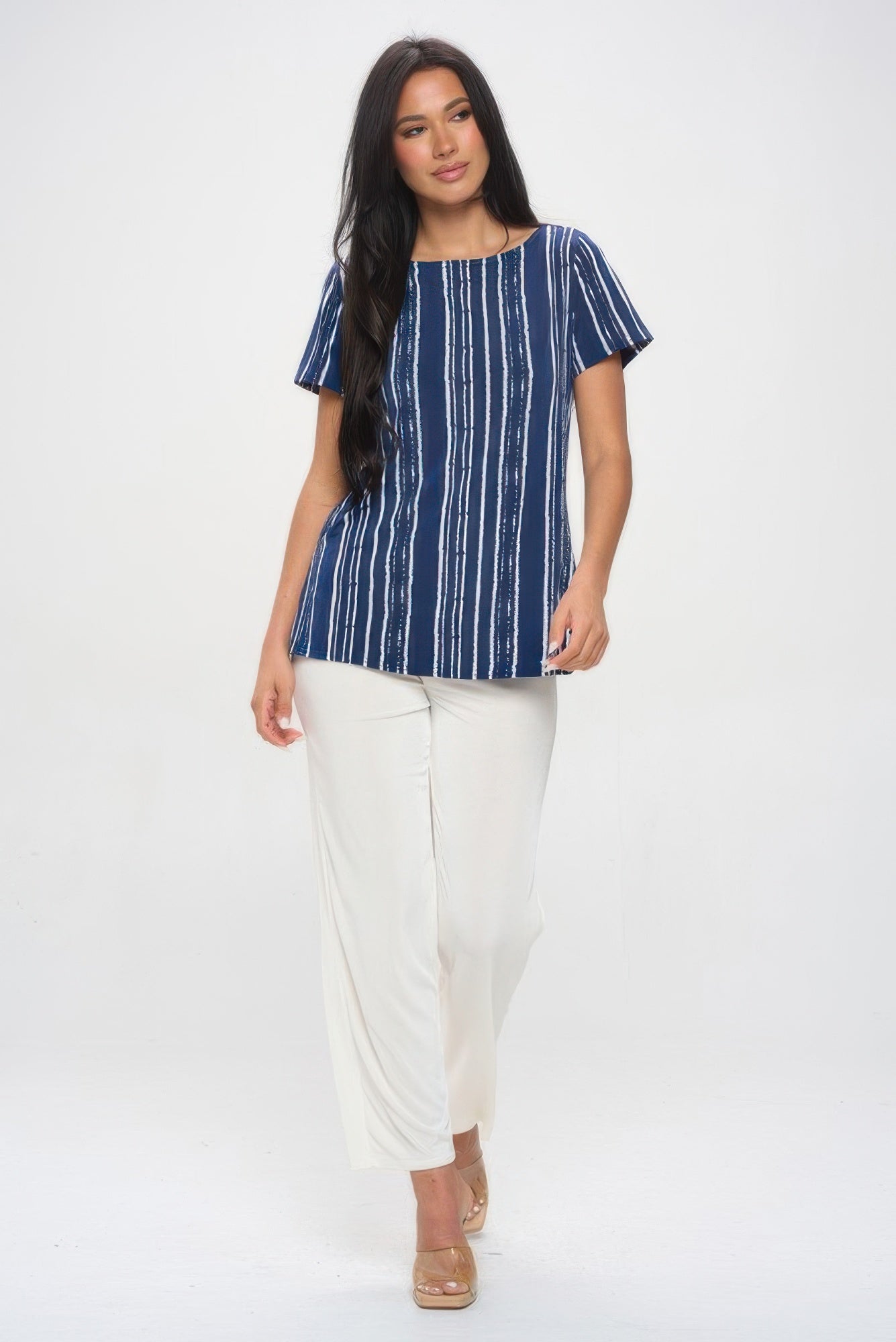 Plus Size Hit Boat Nk Short Sl Top - Wear Arielle