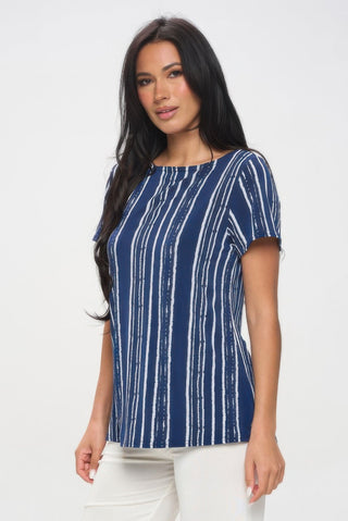 Plus Size Hit Boat Nk Short Sl Top - Wear Arielle