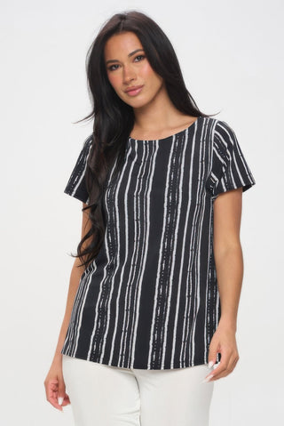 Plus Size Hit Boat Nk Short Sl Top - Wear Arielle