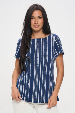 Plus Size Hit Boat Nk Short Sl Top - Wear Arielle