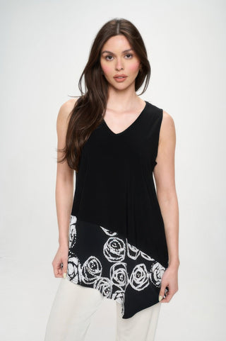 Plus Size Hit Sleeveless Contrast Top - Wear Arielle