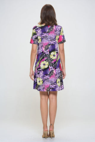 Plus Size Print Missy Dress Short Sleeve - Wear Arielle