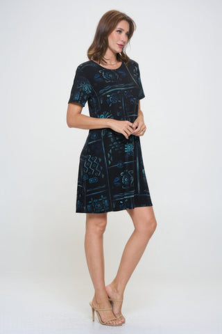 Plus Size Print Missy Dress Short Sleeve - Wear Arielle