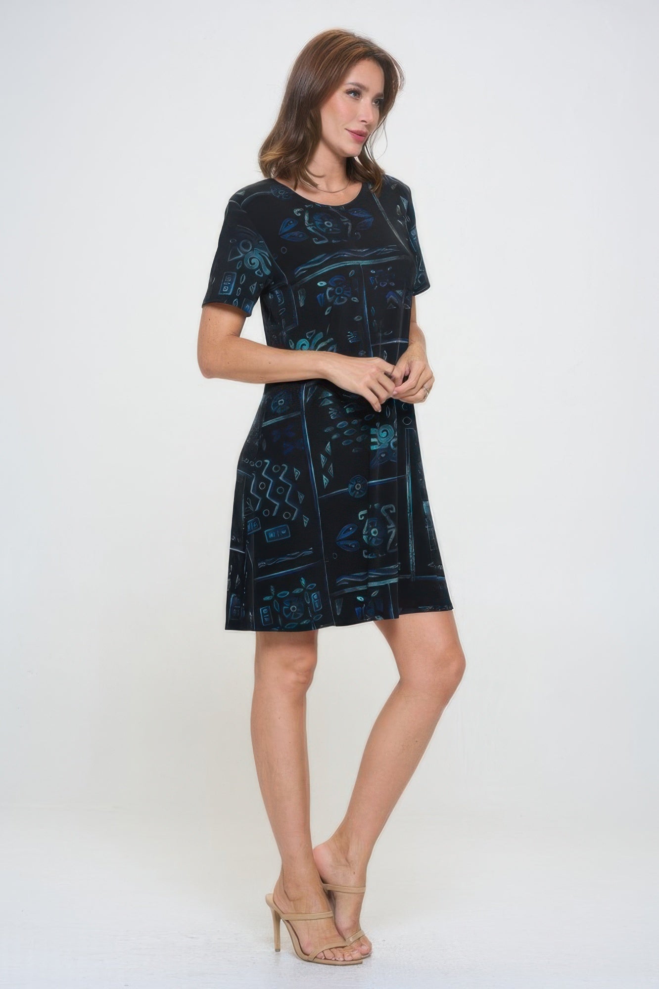 Plus Size Print Missy Dress Short Sleeve - Wear Arielle