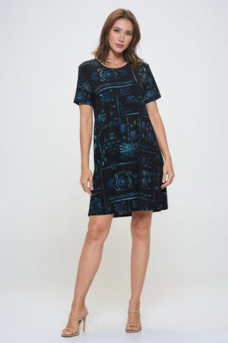 Plus Size Print Missy Dress Short Sleeve - Wear Arielle