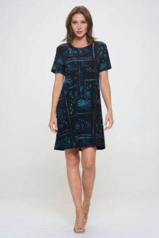 Plus Size Print Missy Dress Short Sleeve - Wear Arielle