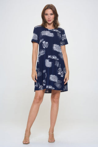 Plus Size Print Missy Dress Short Sleeve - Wear Arielle