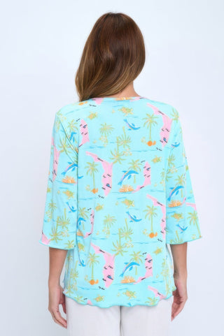 Plus Size Quarter Sleeve Merrow Top - Wear Arielle