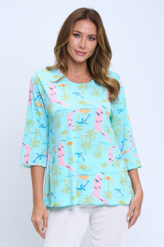 Plus Size Quarter Sleeve Merrow Top - Wear Arielle