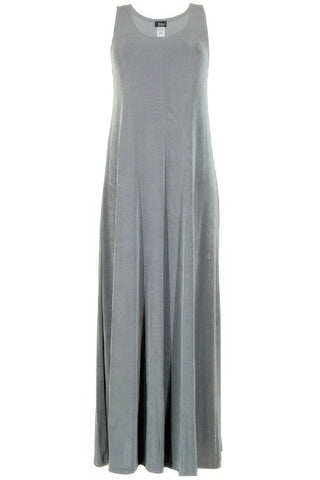 Plus Size Sleeveless Solid Acetate Long Maxi Dress - Wear Arielle