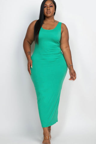 Plus Size Solid Basic Maxi Dress - Wear Arielle