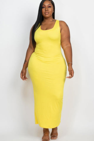 Plus Size Solid Basic Maxi Dress - Wear Arielle