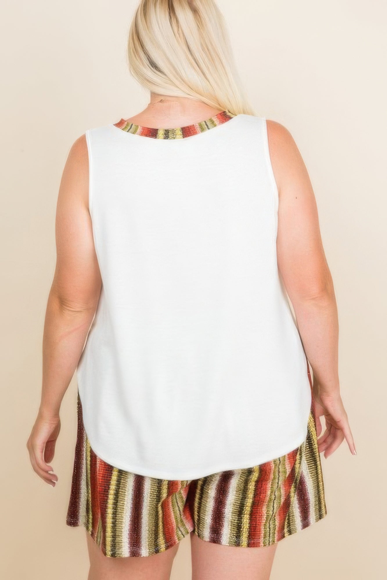 Plus Size Solid Sleeveless French Terry Tank Top - Wear Arielle