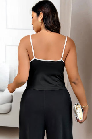 Plus Sleeveless Ruched Colorblock Fit Top - Wear Arielle