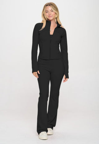 Premium Yoga Jacket W/jumpsuit Set - Wear Arielle