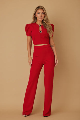 Puff Cap Sleeve Jewel Detail Sets - Wear Arielle