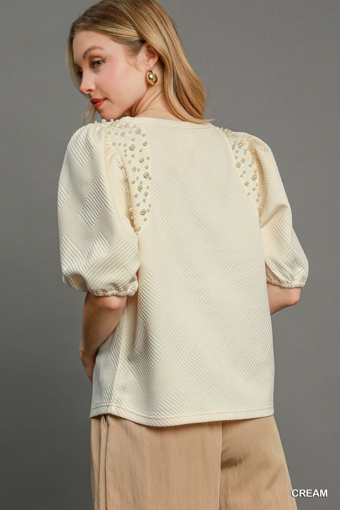 Puff Sleeve Knit Top - Wear Arielle