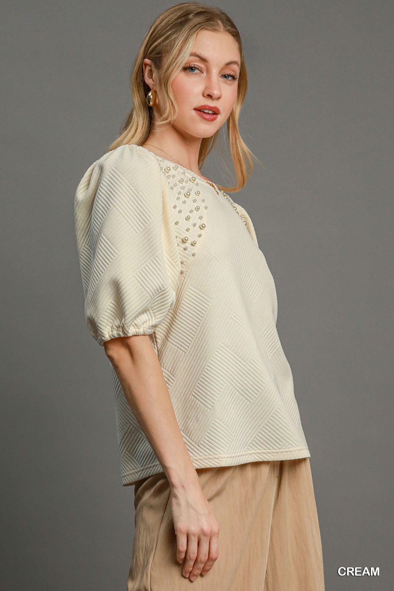 Puff Sleeve Knit Top - Wear Arielle