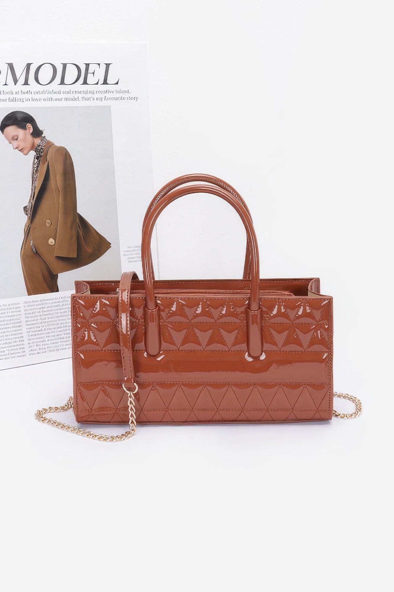 Quilted Enamel Handbag - Wear Arielle