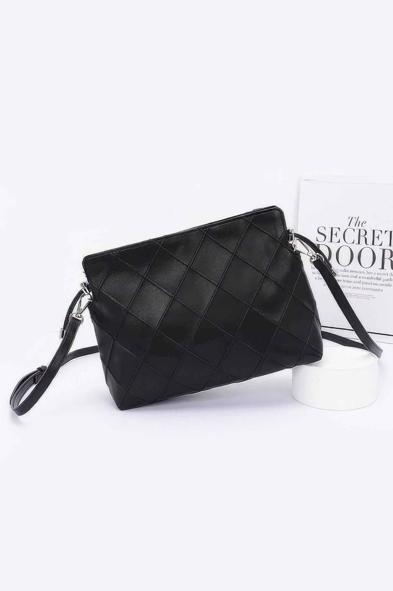 Quilted Faux Leather Bucket Crossbody Bag - Wear Arielle