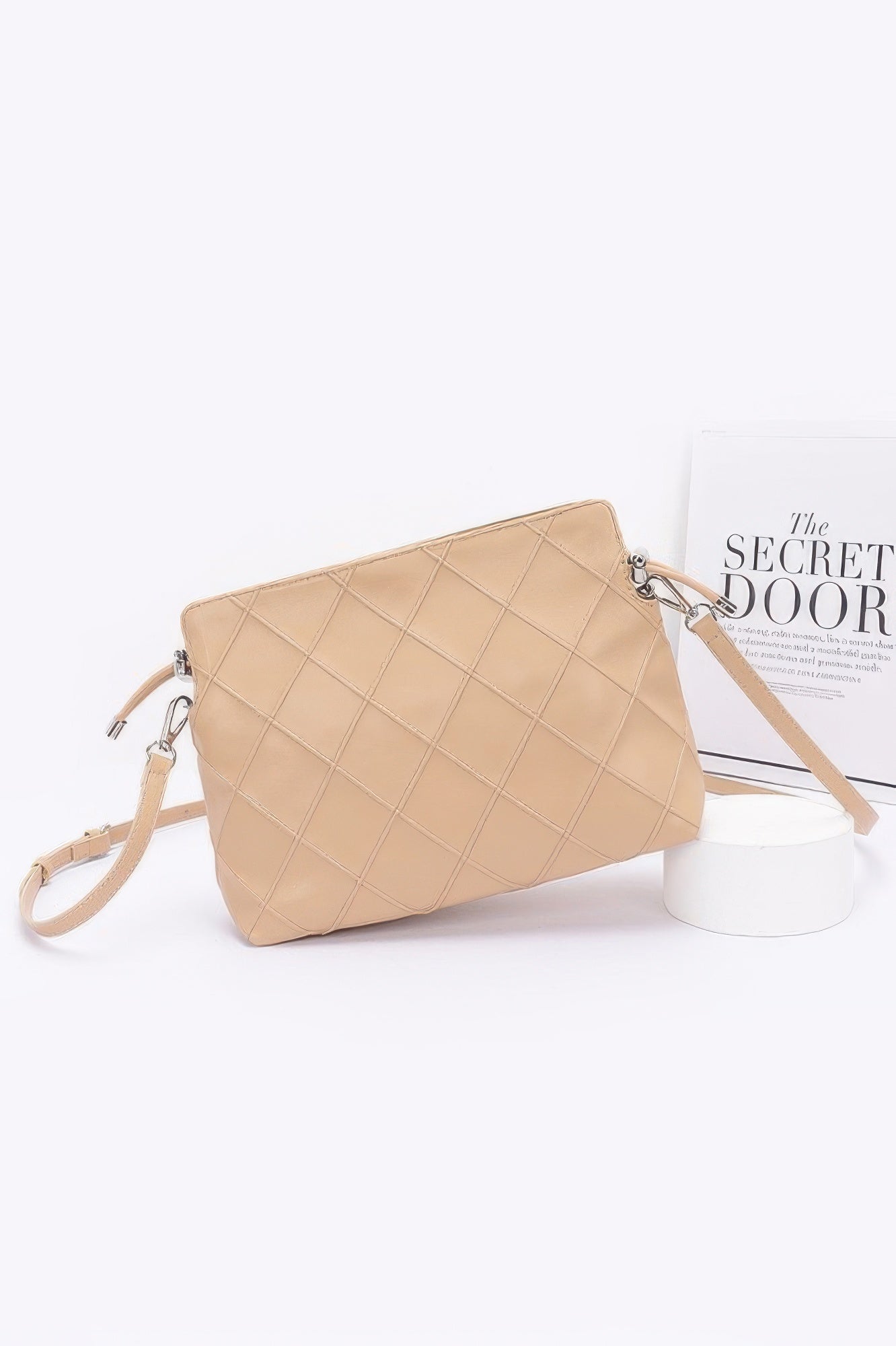 Quilted Faux Leather Bucket Crossbody Bag - Wear Arielle