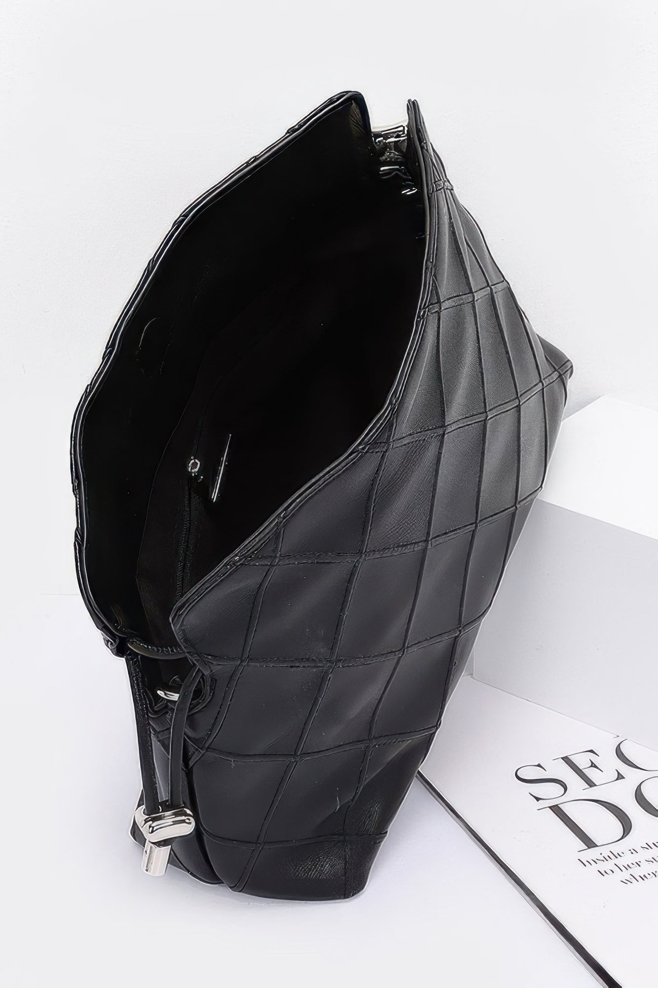 Quilted Faux Leather Bucket Crossbody Bag - Wear Arielle