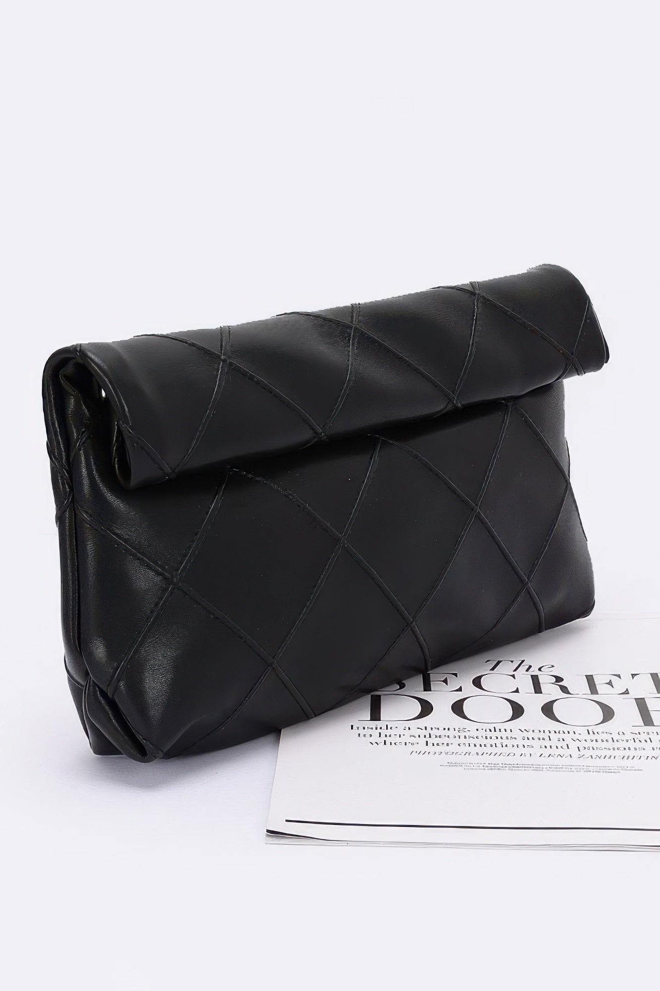 Quilted Faux Leather Pouch - Wear Arielle