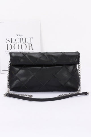 Quilted Faux Leather Pouch - Wear Arielle