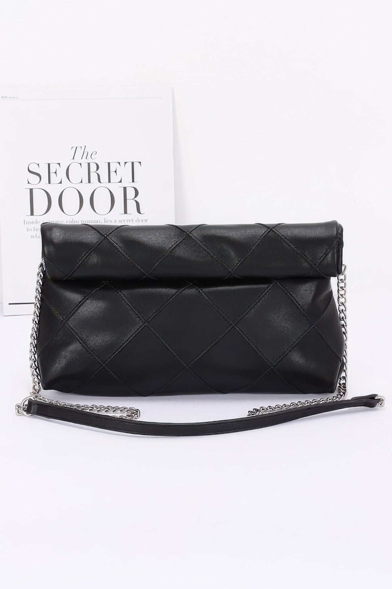 Quilted Faux Leather Pouch - Wear Arielle