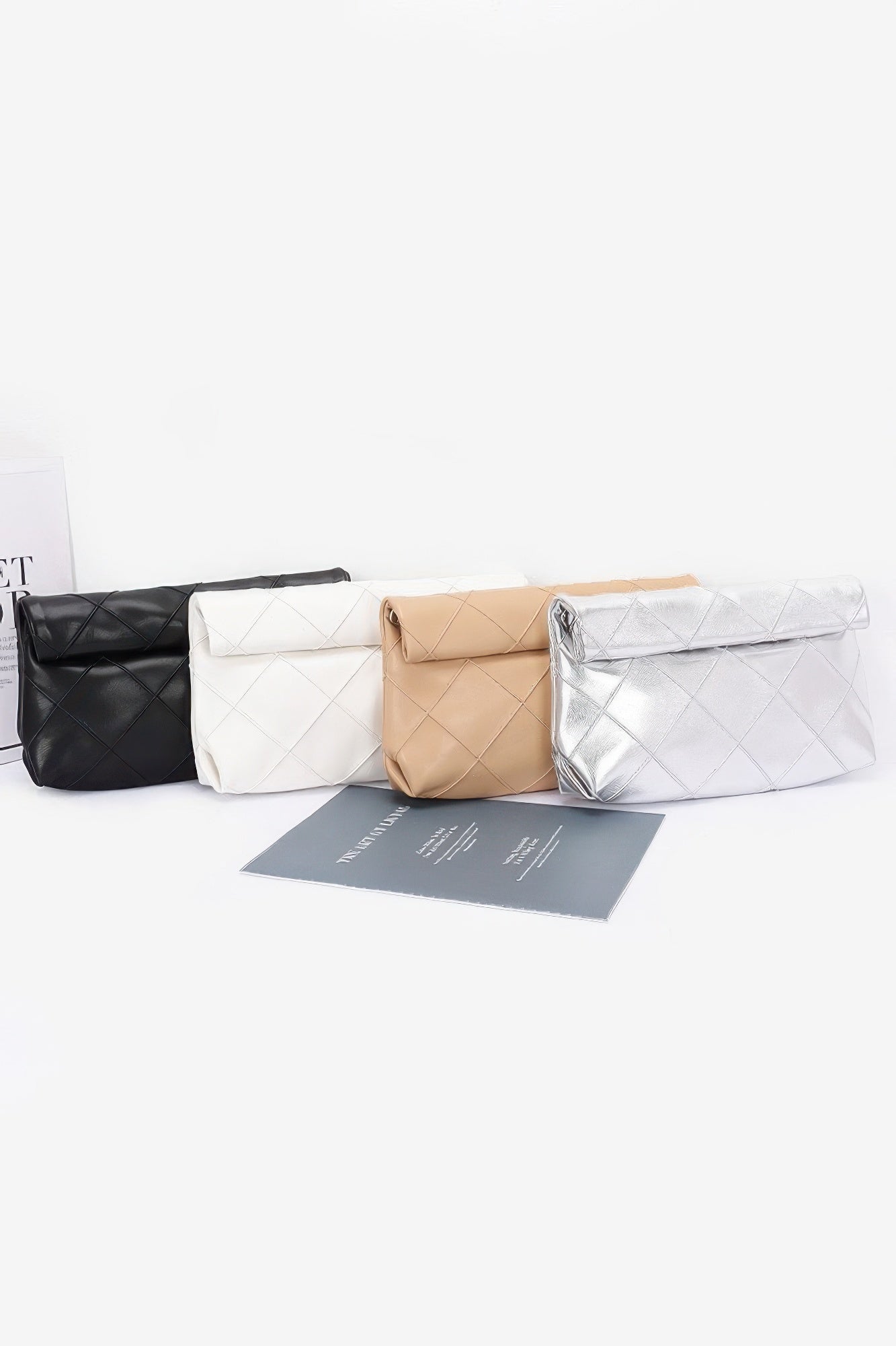 Quilted Faux Leather Pouch - Wear Arielle