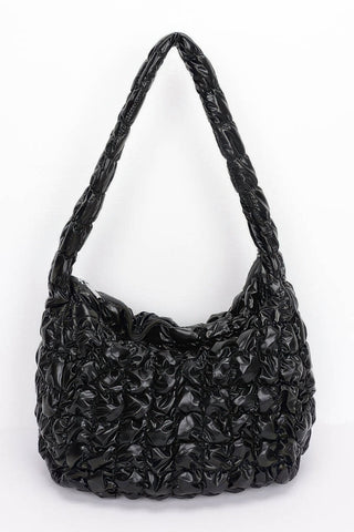 Quilted Metallic Padded Crossbody Bag - Wear Arielle