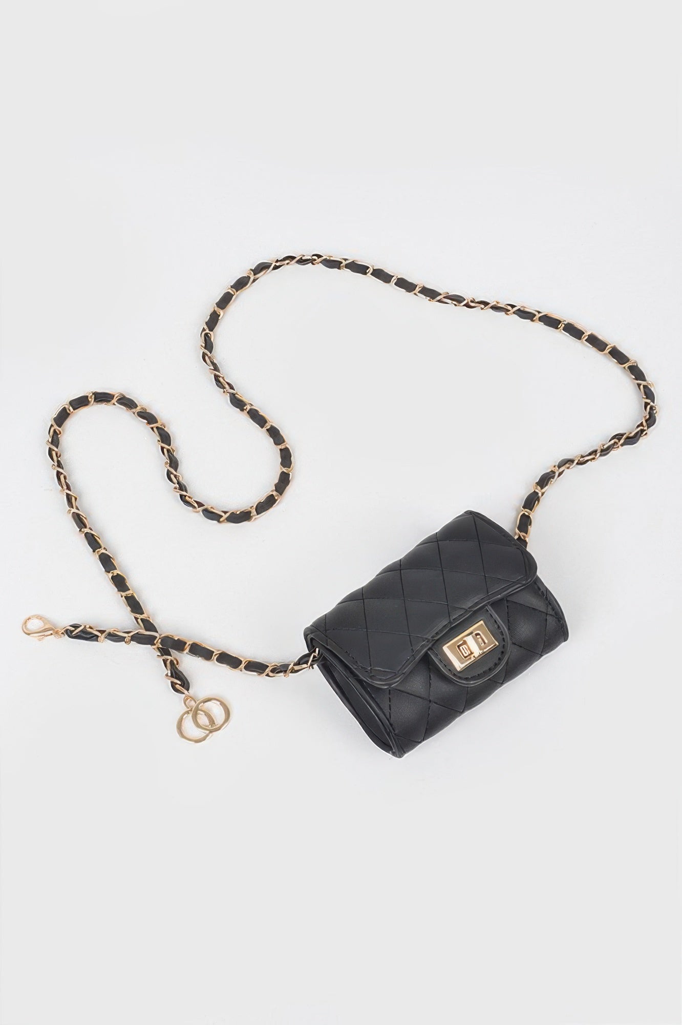 Quilted Mini Bag W/ Chain Belt - Wear Arielle