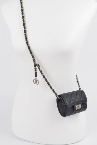 Quilted Mini Bag W/ Chain Belt - Wear Arielle